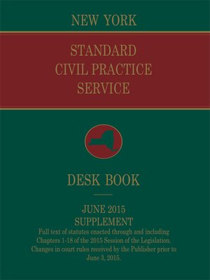 cover image of New York Standard Civil Practice Service Deskbook